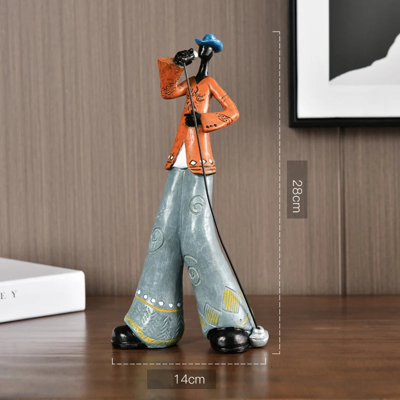 Abstract Musician Sculpture - Floral Fawna