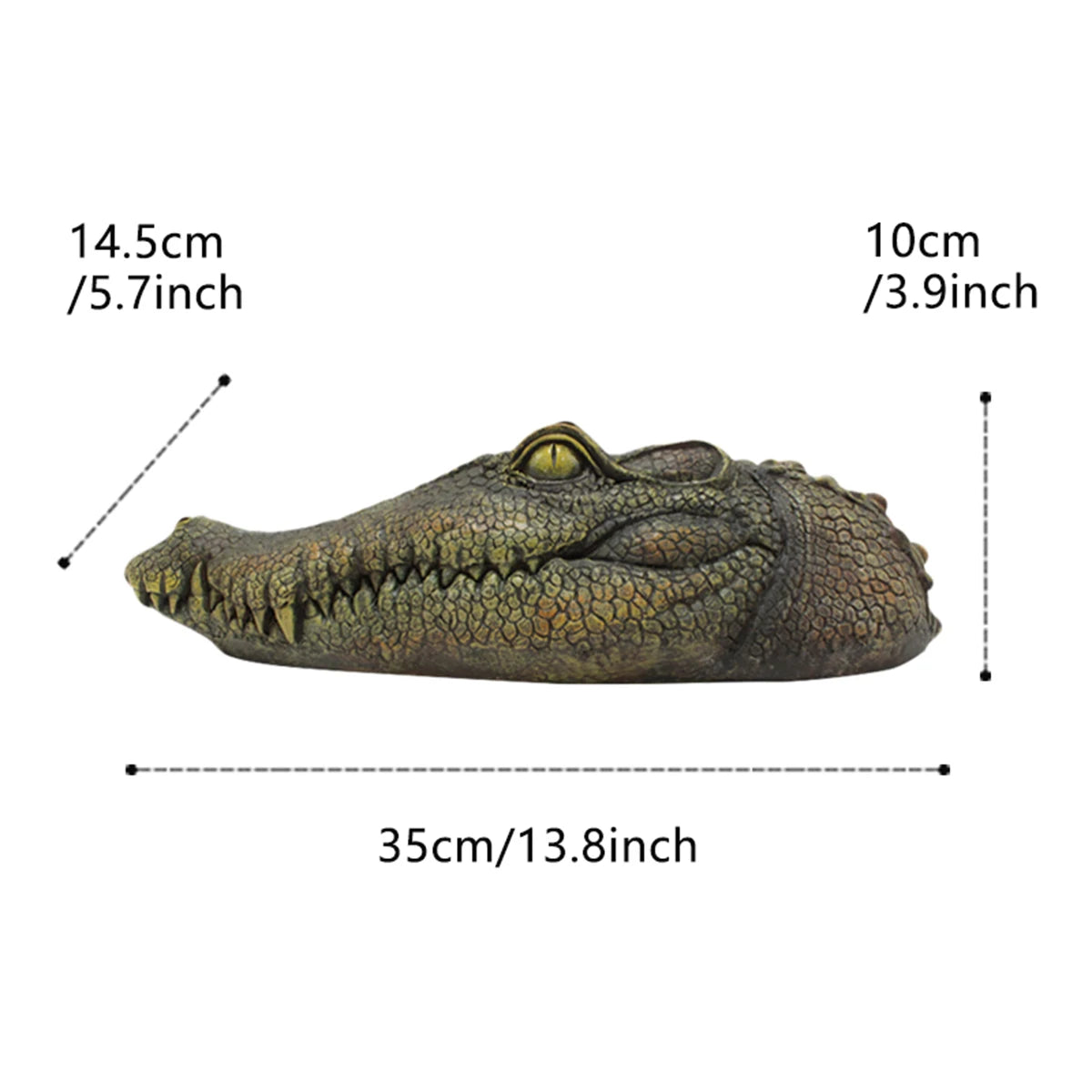Floating Alligator Head Sculpture - Floral Fawna