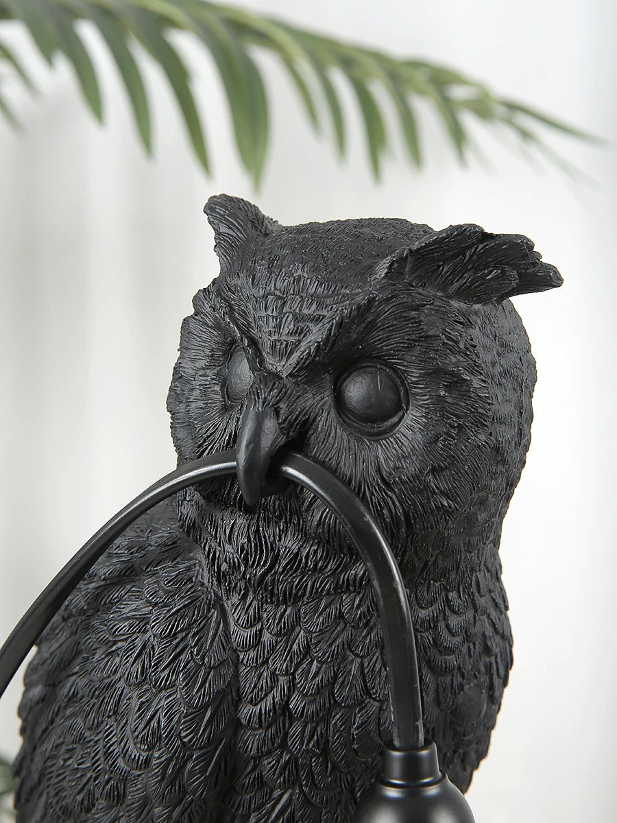 Owl Table Lamp - Floral Fawna