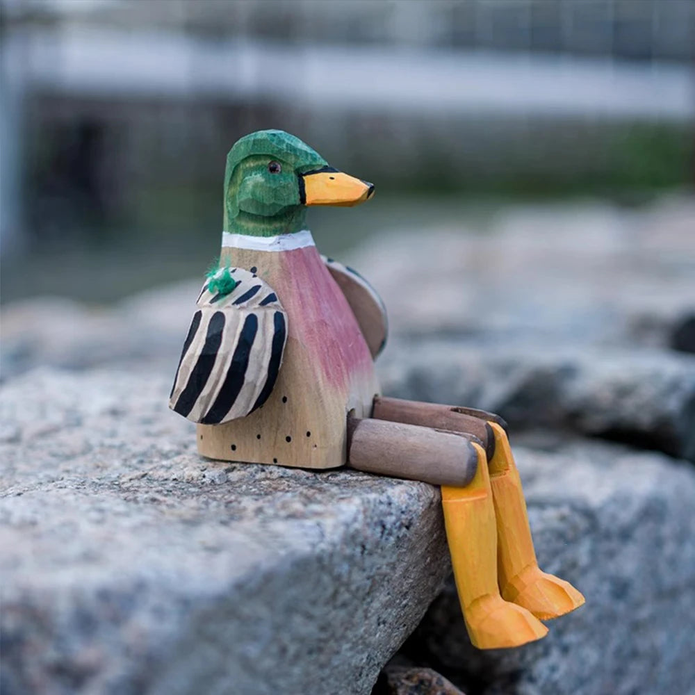 Wooden Duck Figurine
