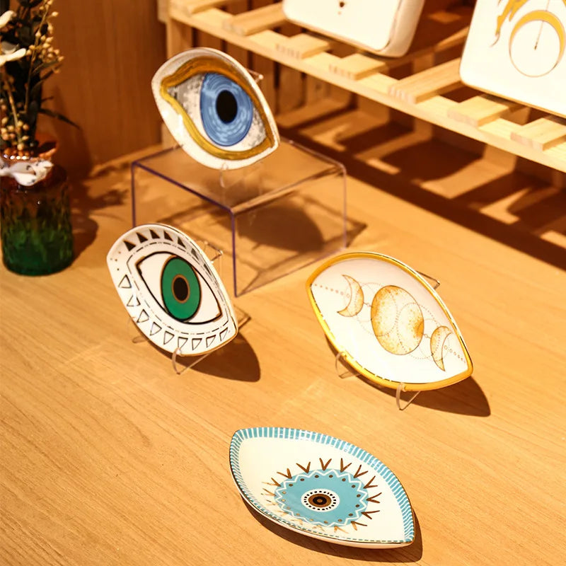 Evil Eye Ceramic Storage Dish - Floral Fawna