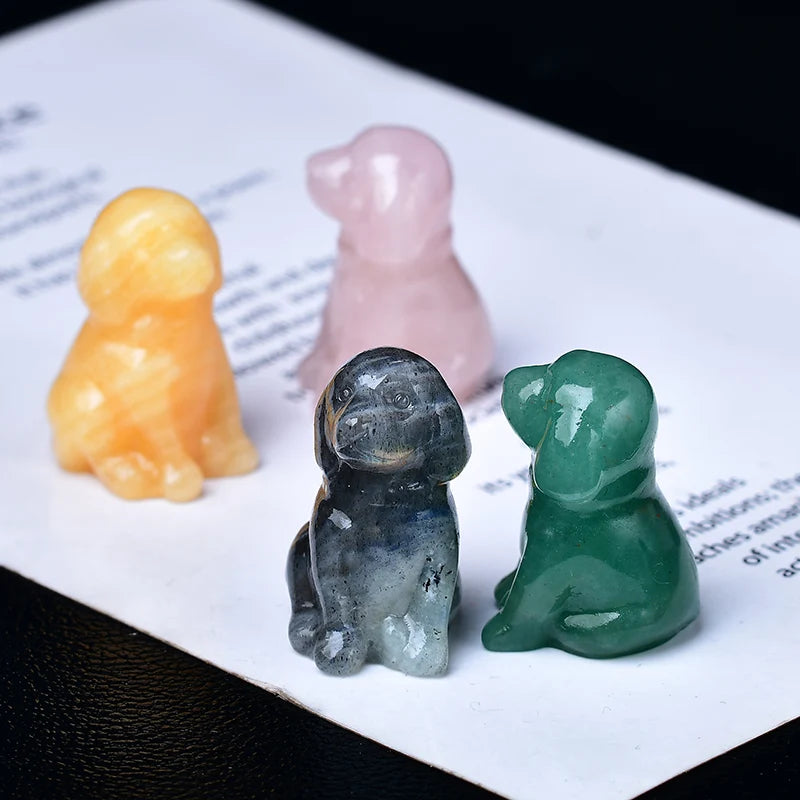 Crystal Carved Labrador - Floral Fawna