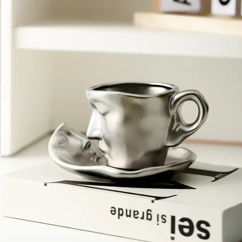 Kissing Ceramic Cup Tea Set - Floral Fawna