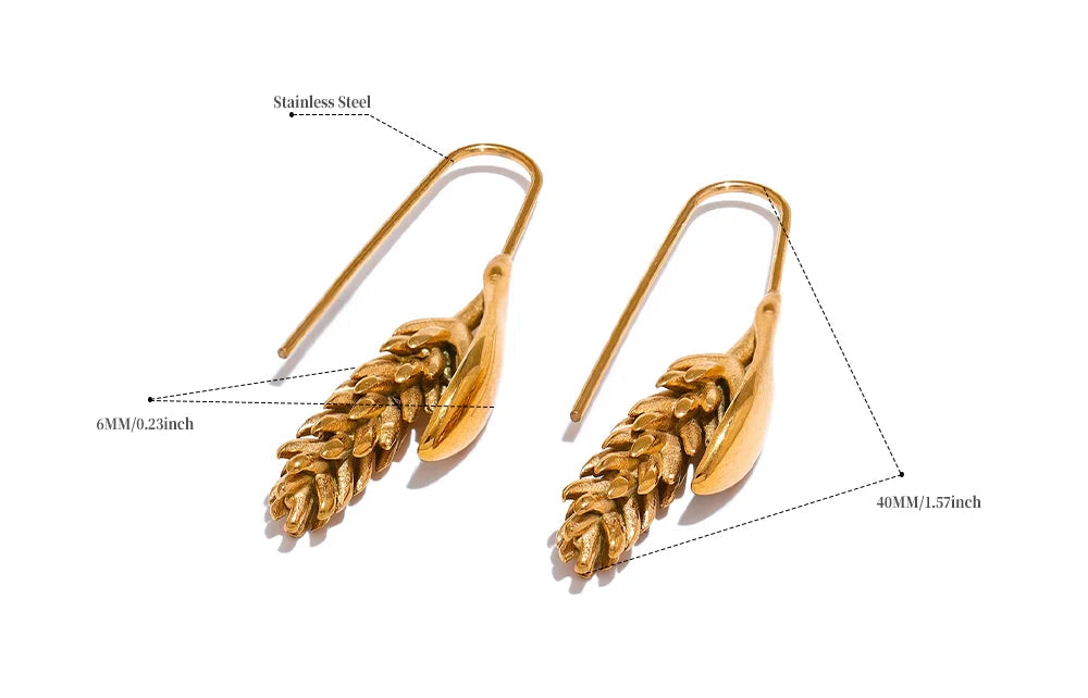 Acorn Drop Earrings - Floral Fawna
