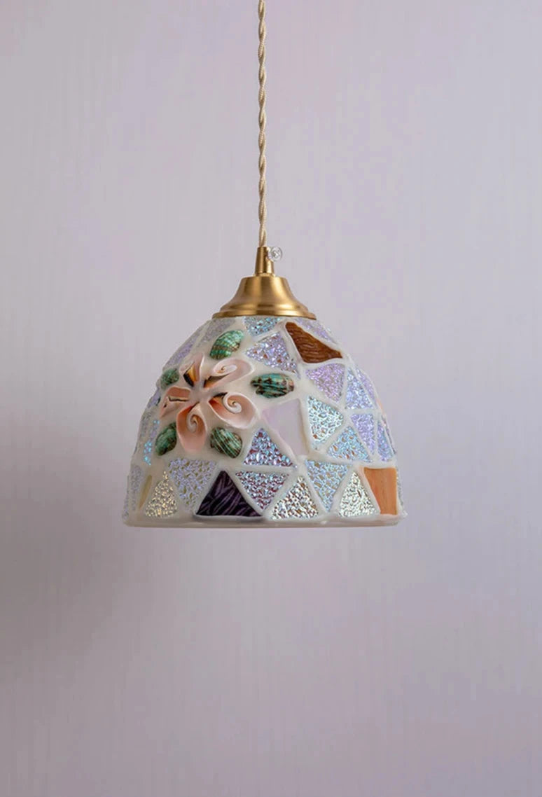 Mediterranean Sea Shell Pendant Lamp - Floral Fawna