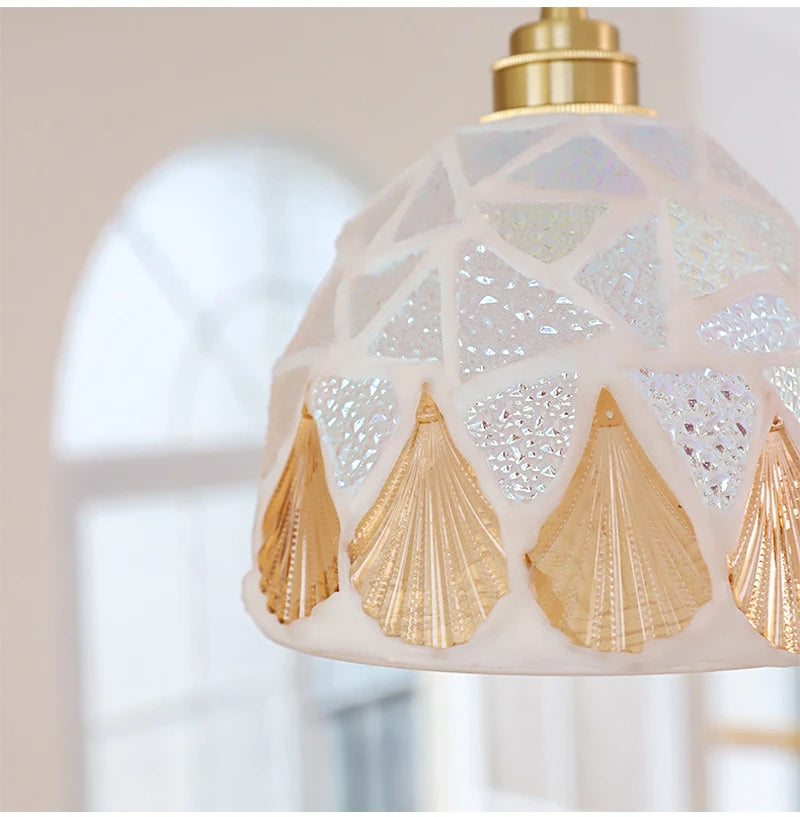 Mediterranean Sea Shell Pendant Lamp - Floral Fawna