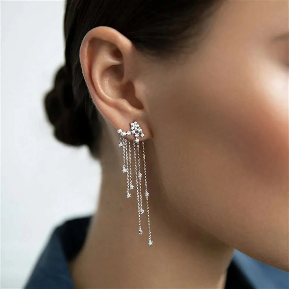 Sterling Silver Constellation & Shooting Stars Earrings - Floral Fawna
