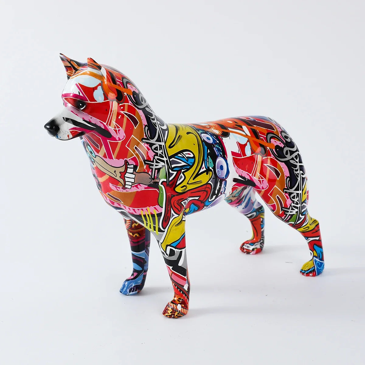 Abstract Husky Sculpture - Floral Fawna