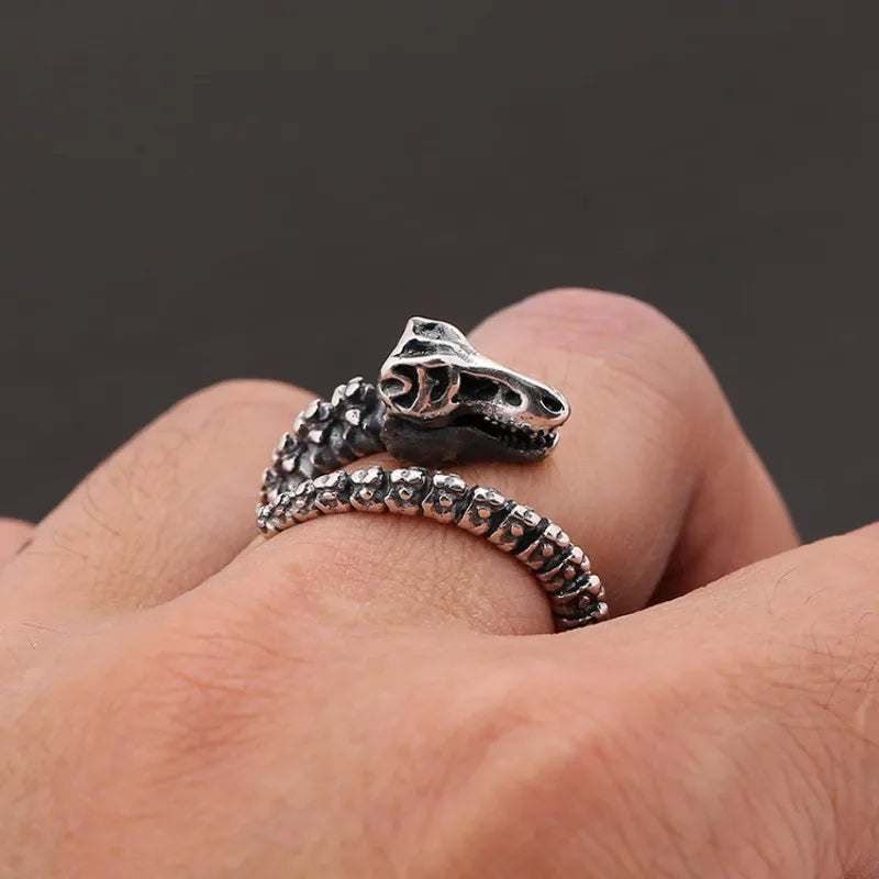 Sterling Silver T-Rex Ring - Floral Fawna