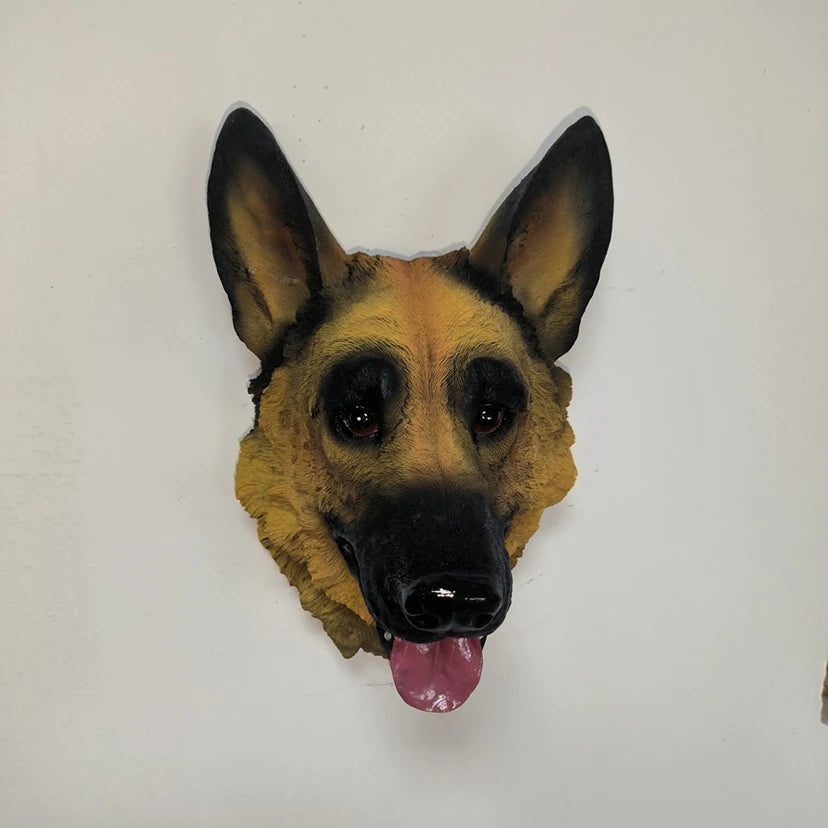 3D German Shepherd Sculpture - Floral Fawna