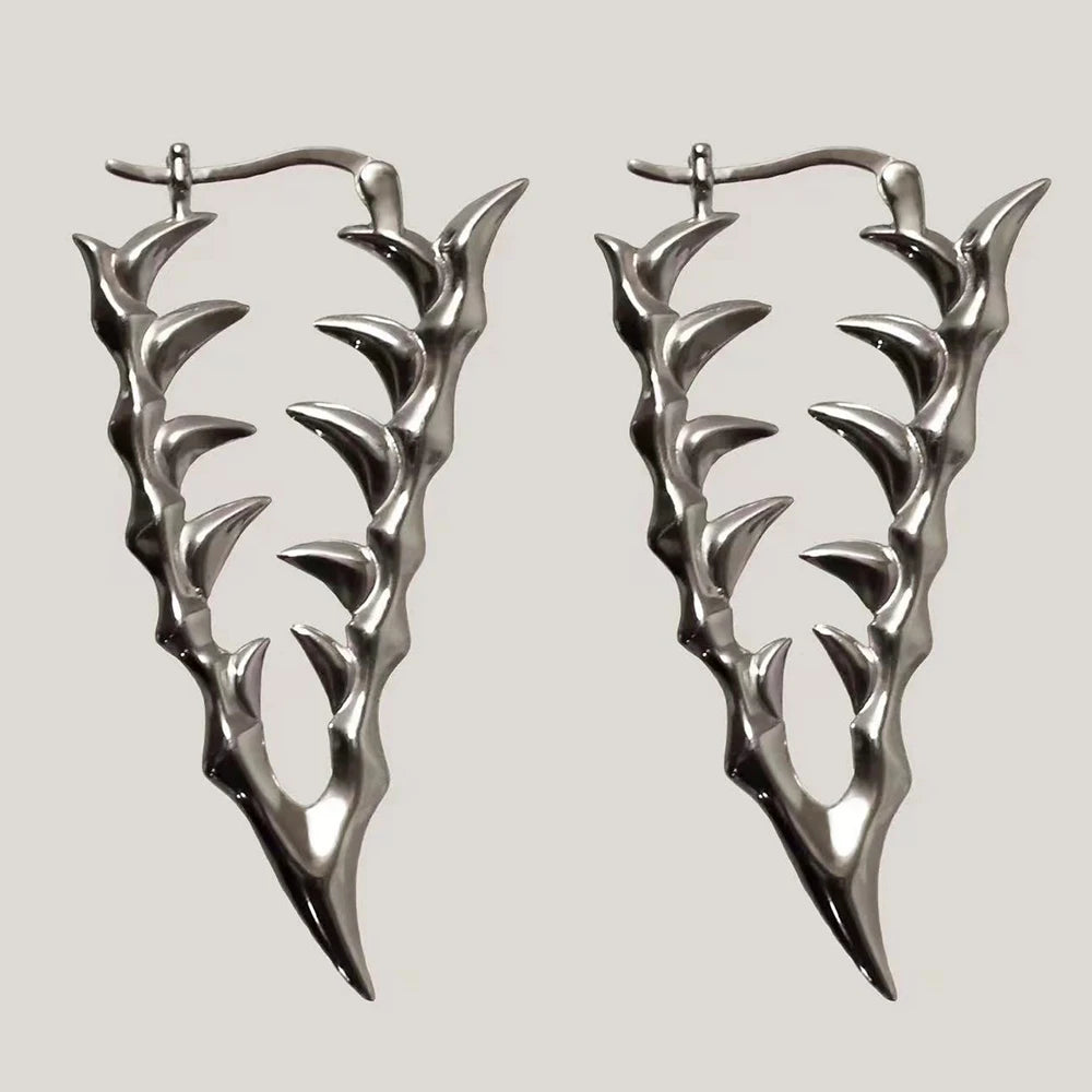 Canine Teeth Dangle Earrings - Floral Fawna