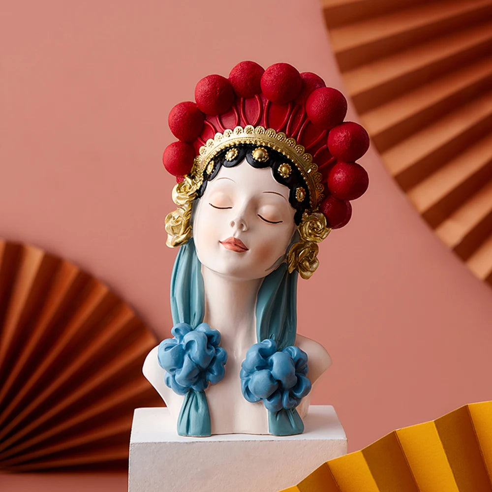 Peking Opera Girl Ornament - Floral Fawna