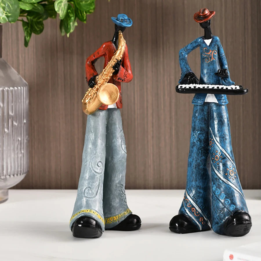 Abstract Musician Sculpture - Floral Fawna