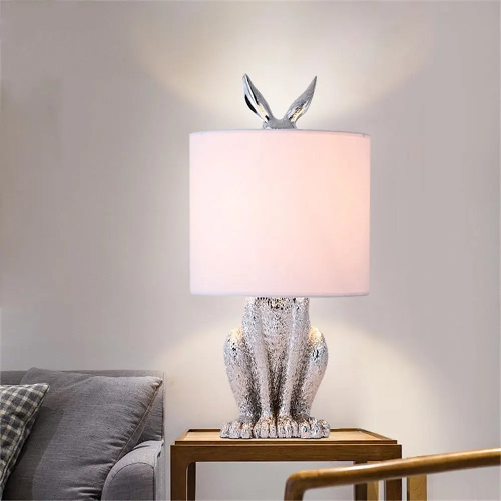 Hare Table Lamp - Floral Fawna