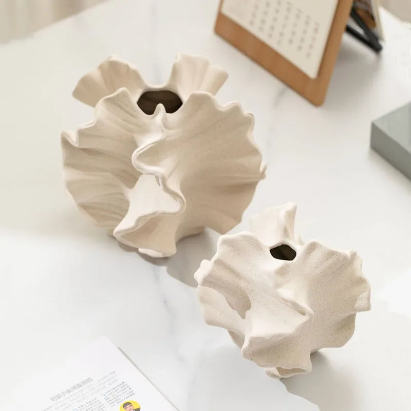 Petal Ceramic Vase - Floral Fawna
