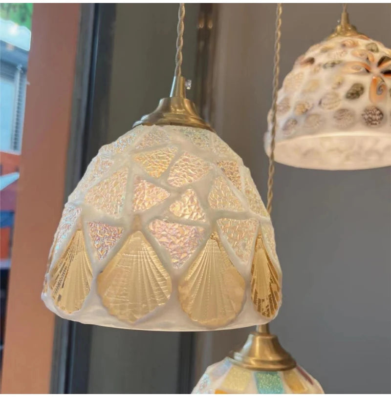 Mediterranean Sea Shell Pendant Lamp - Floral Fawna