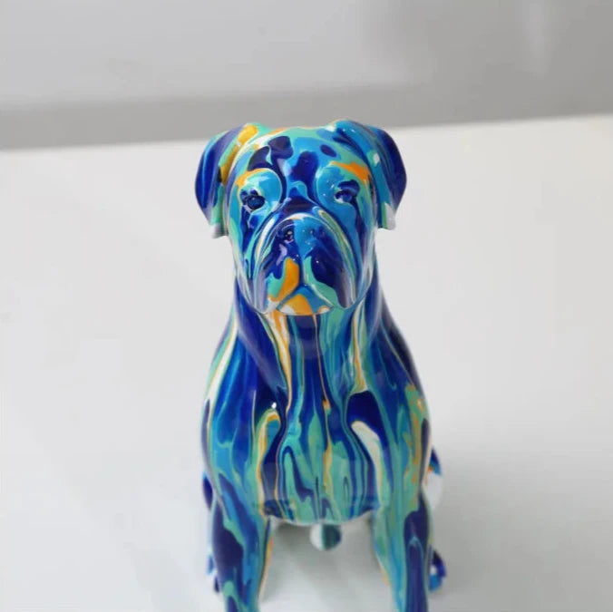 Abstract Boxer Sculpture - Floral Fawna