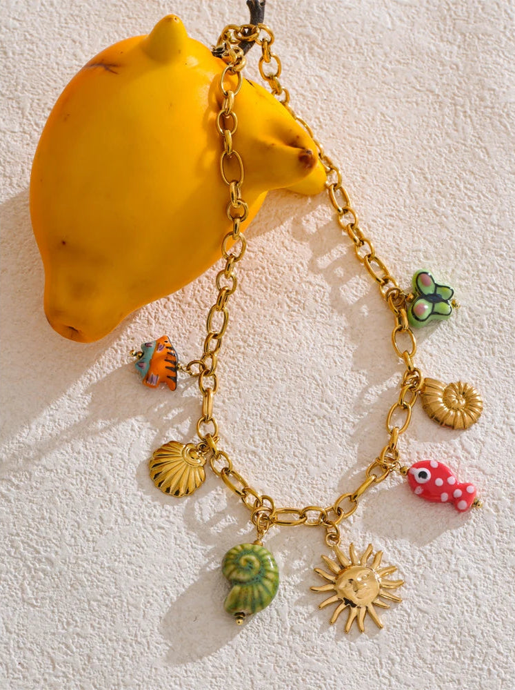 Ocean Pendant Necklace - Floral Fawna
