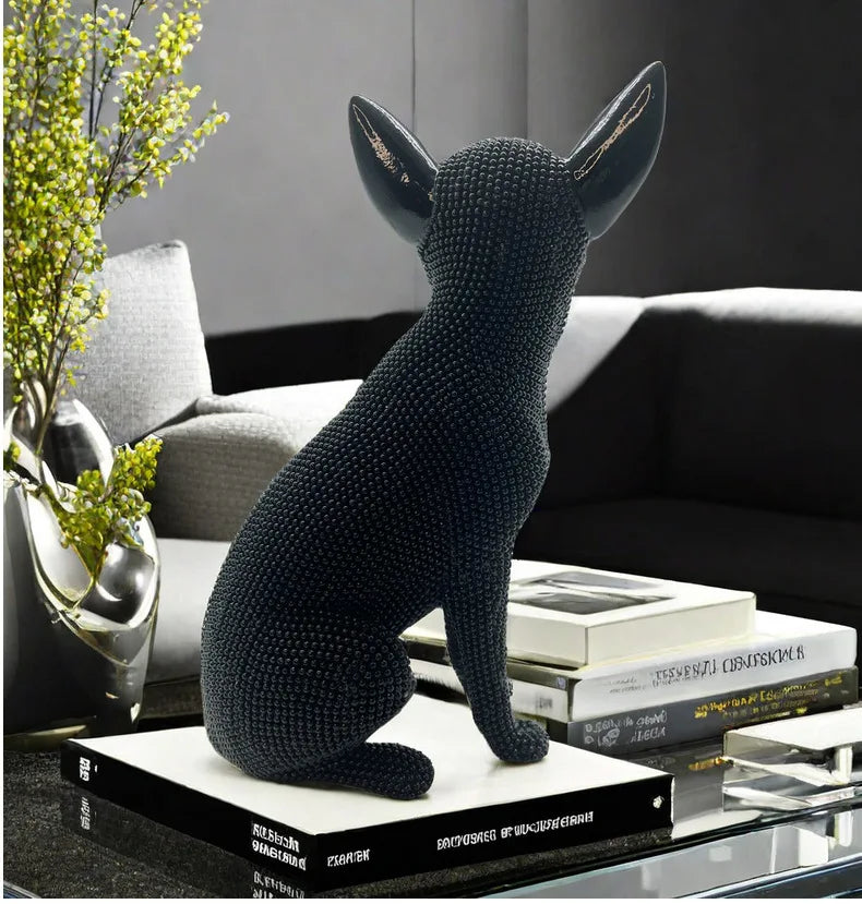 Beaded Chihuahua Sculpture - Floral Fawna