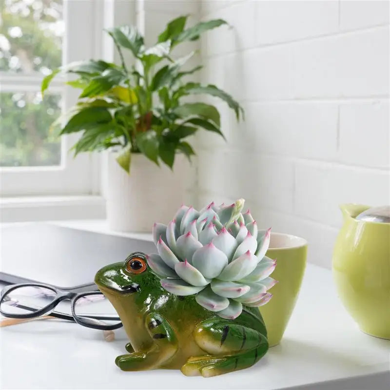 Ceramic Frog Planter - Floral Fawna