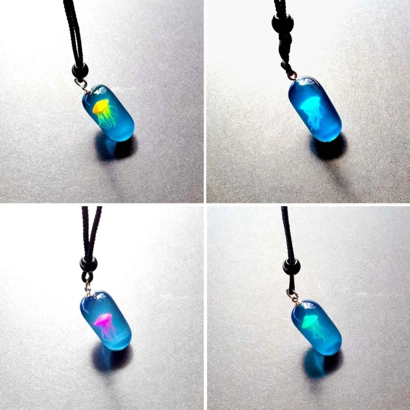 Glow In The Dark Jellyfish Necklace
