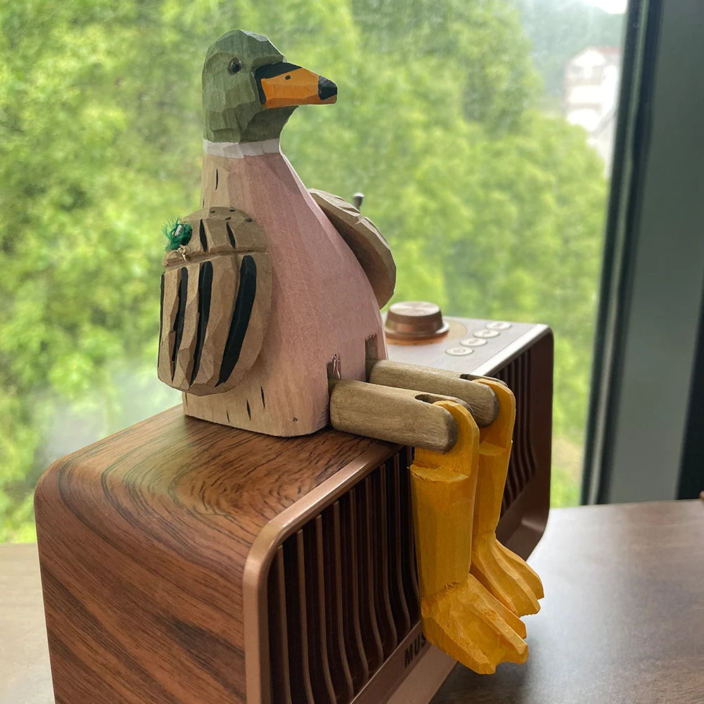 Wooden Duck Figurine