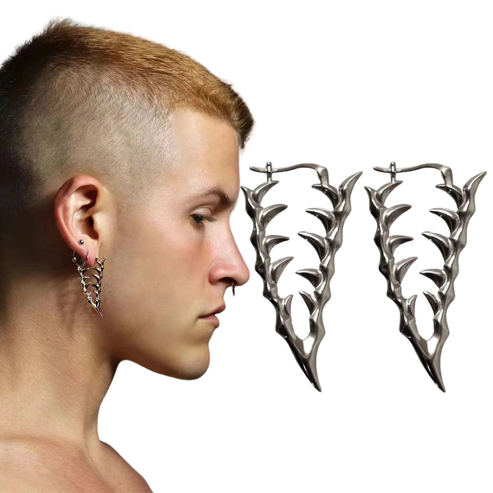 Canine Teeth Dangle Earrings - Floral Fawna