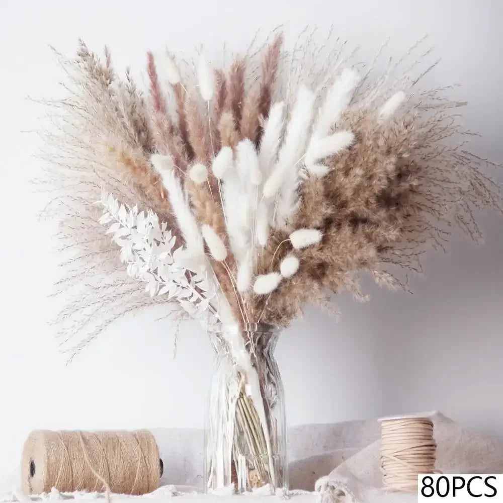 Dried Pampas Grass & Rabbit Tail Bouquet - Floral Fawna