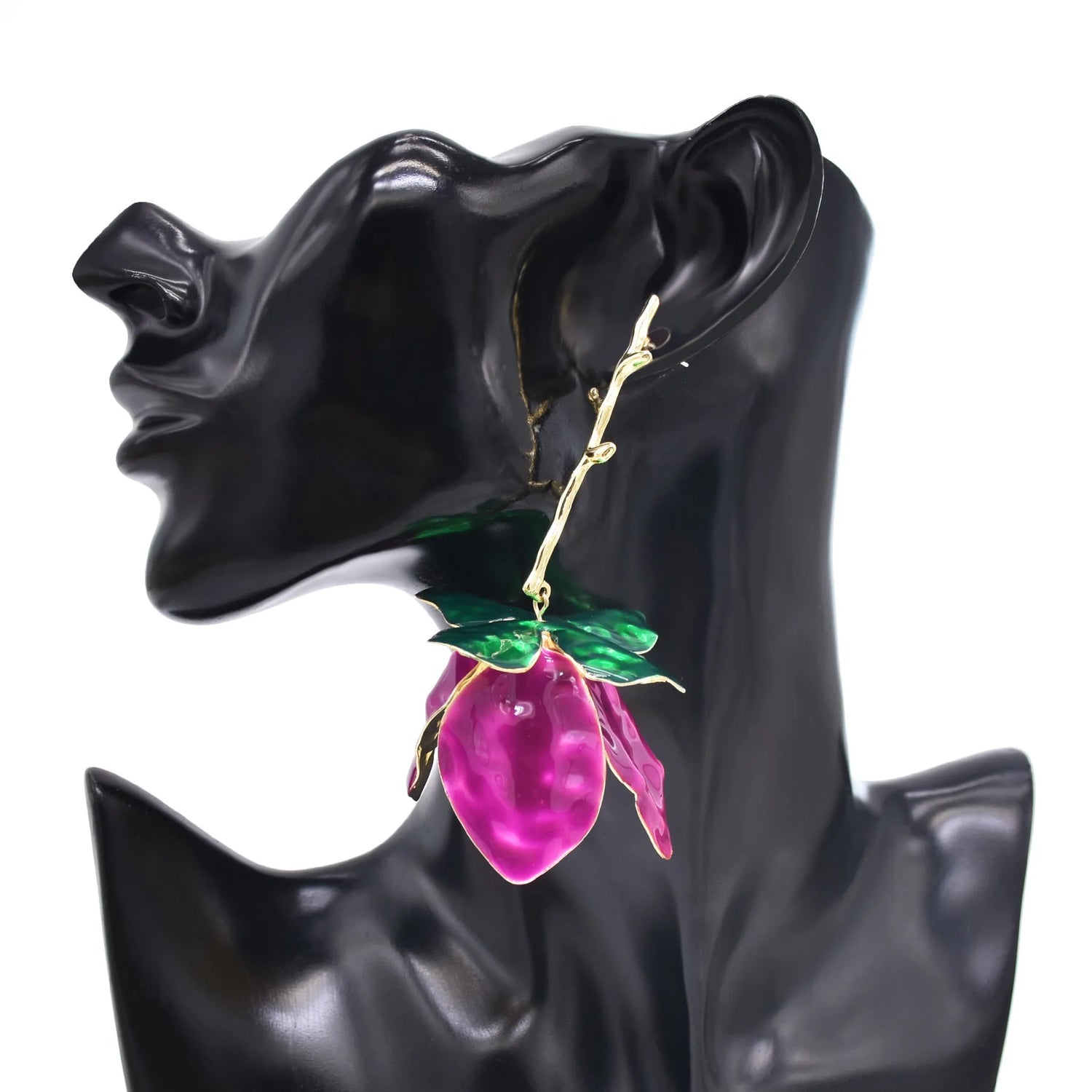Rose Petal Dangle Earrings - Floral Fawna