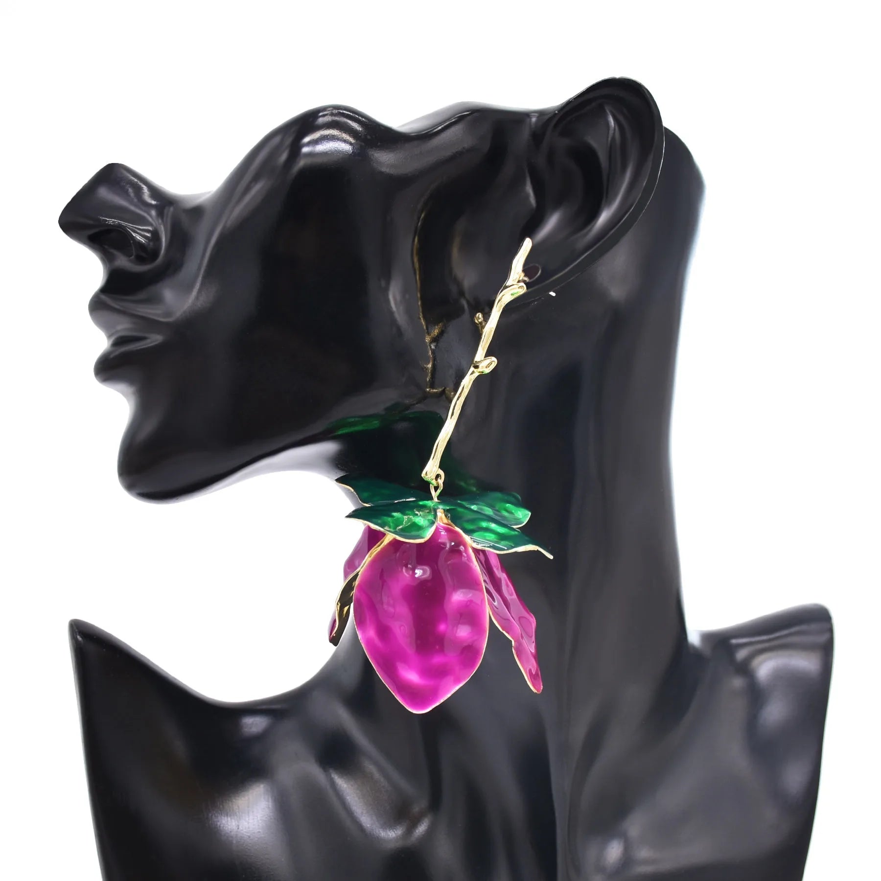 Rose Petal Dangle Earrings - Floral Fawna