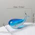 Glass Whale Ornament - Floral Fawna