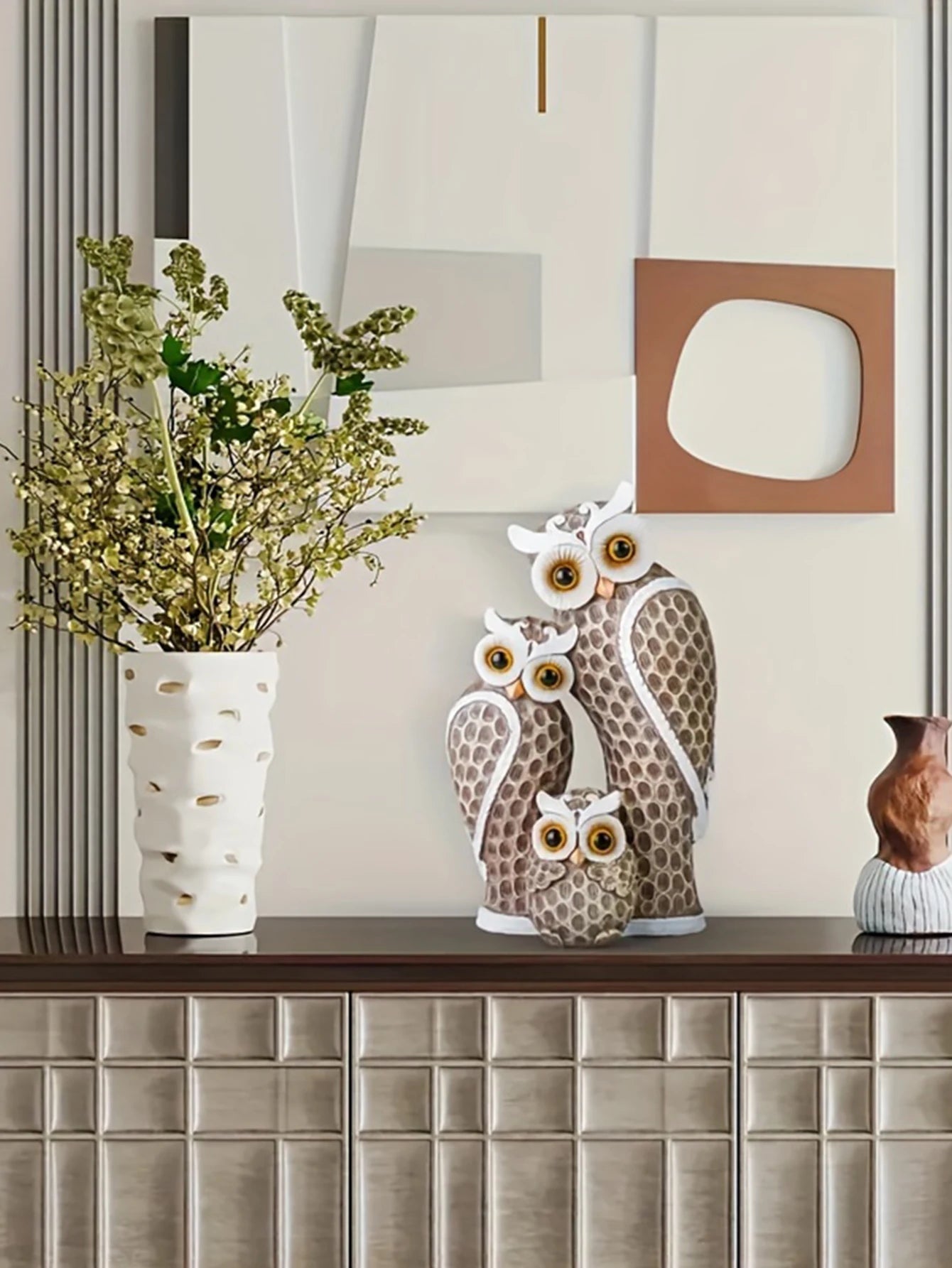 Owl Family Ornament - Floral Fawna