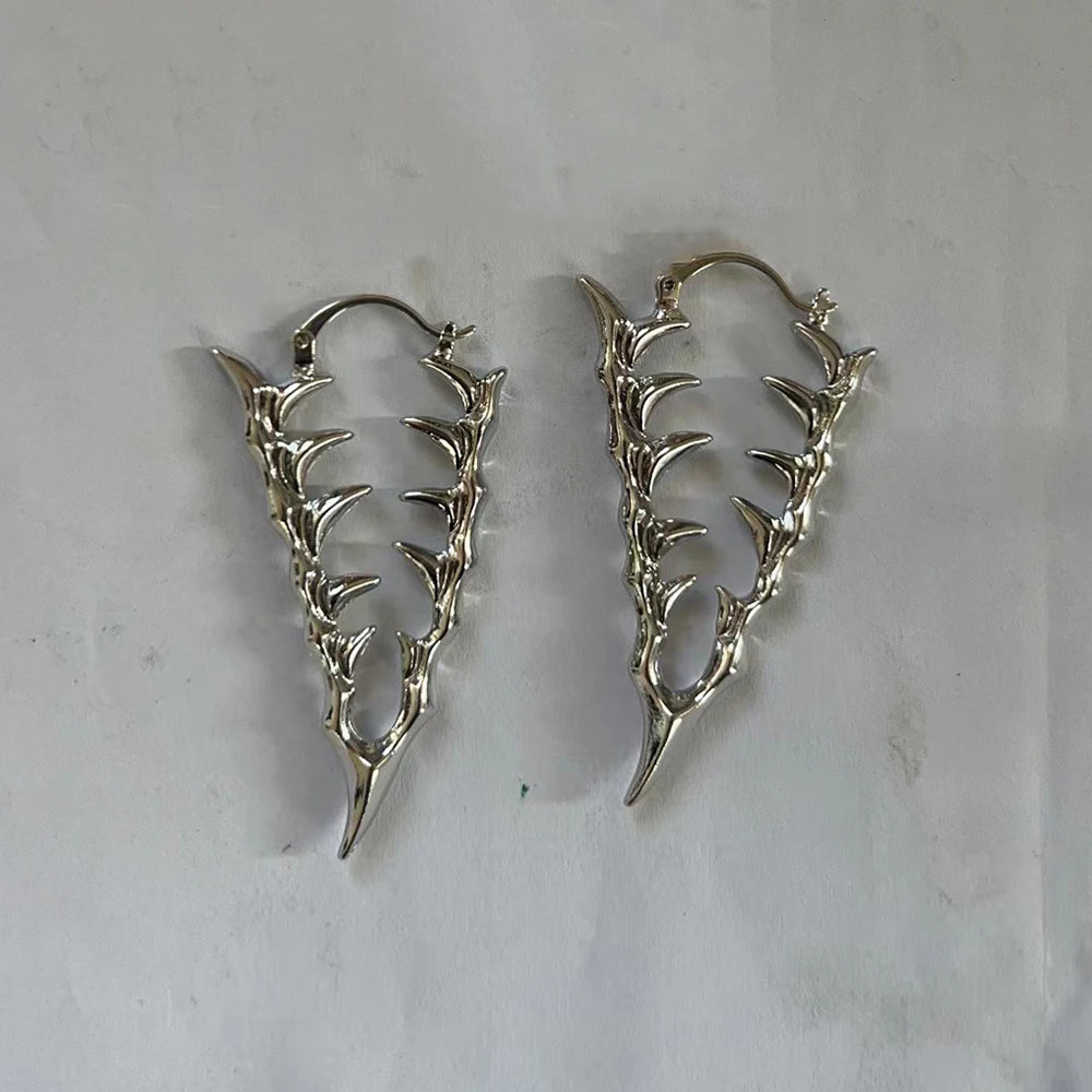 Canine Teeth Dangle Earrings - Floral Fawna