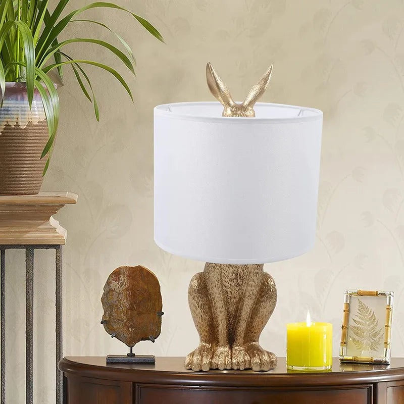 Hare Table Lamp - Floral Fawna