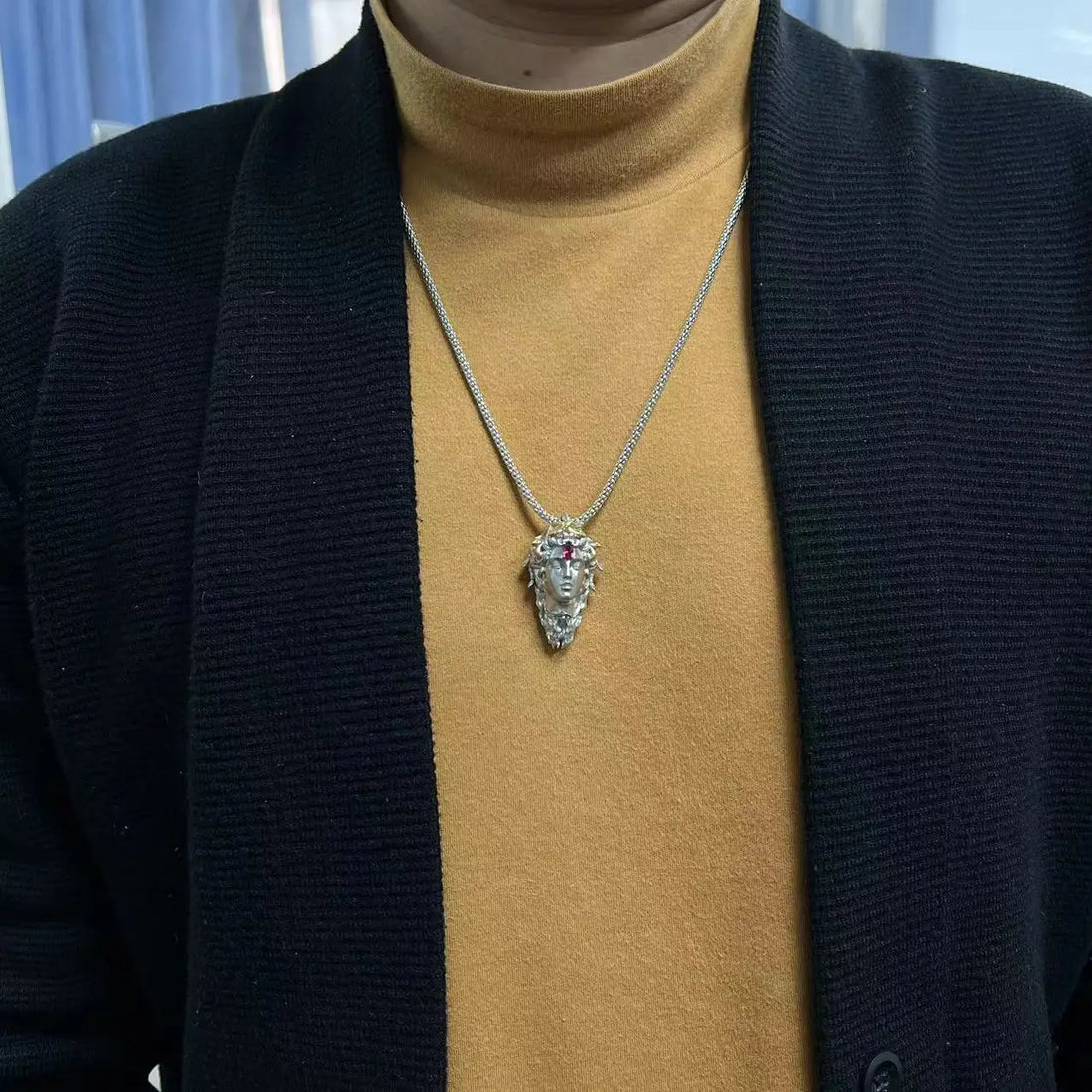 Sterling Silver Rubellite Medusa Pendant - Floral Fawna