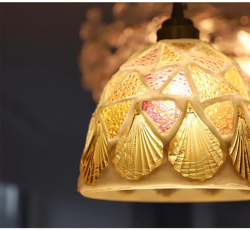 Mediterranean Sea Shell Pendant Lamp - Floral Fawna