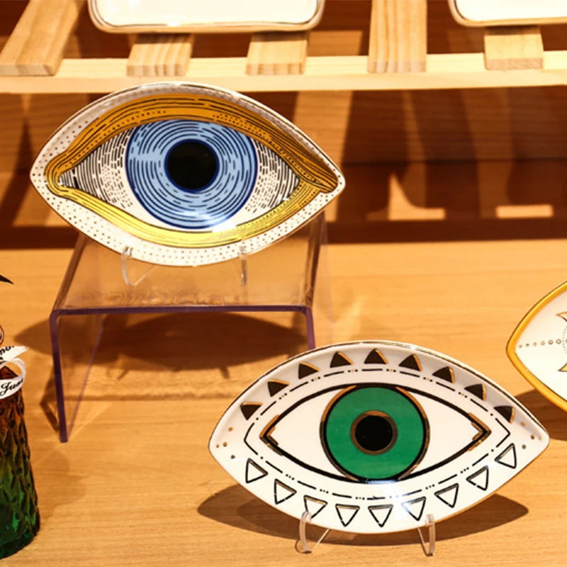 Evil Eye Ceramic Storage Dish - Floral Fawna