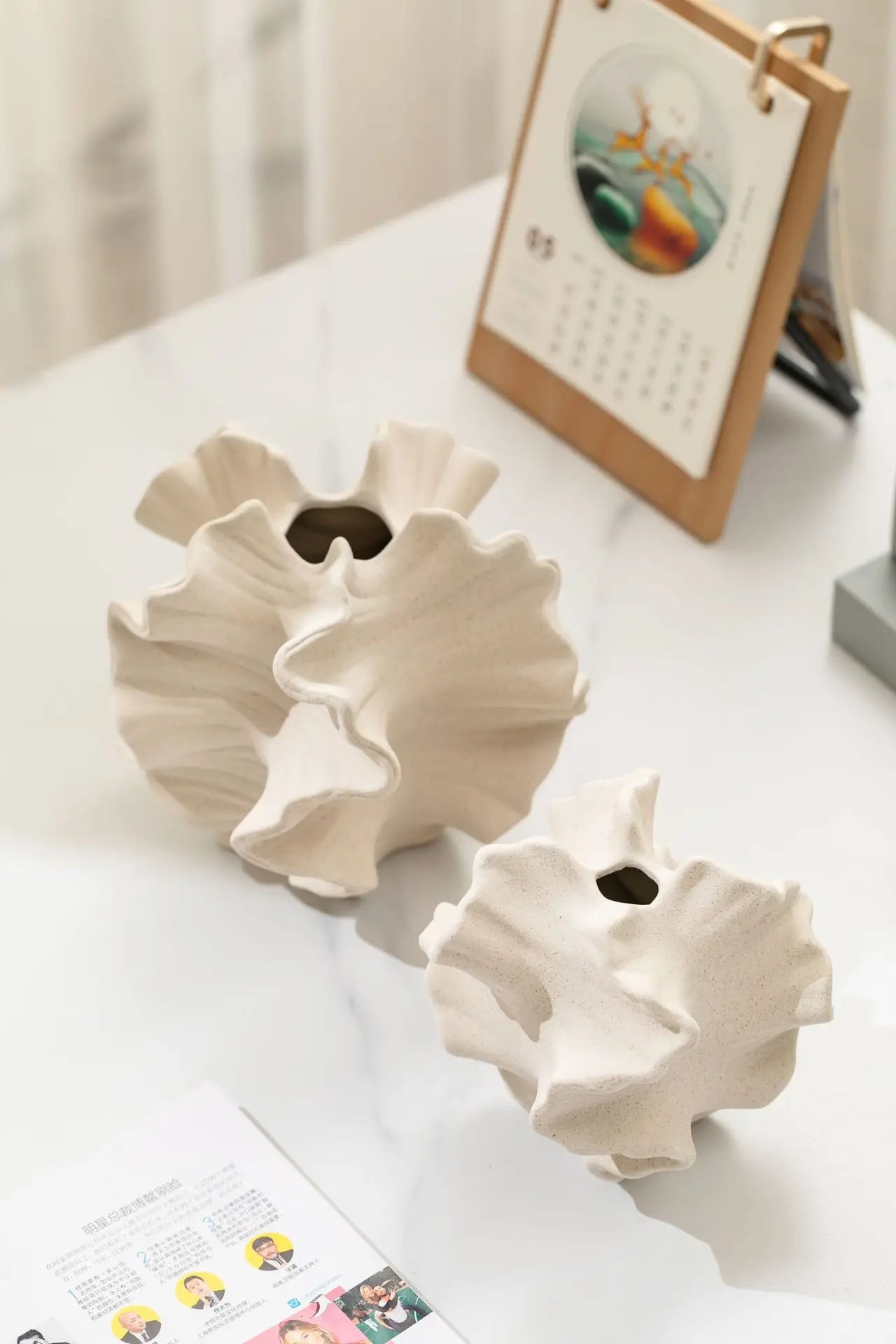 Petal Ceramic Vase - Floral Fawna