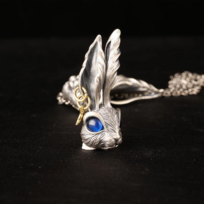 White Rabbit Necklace - Floral Fawna