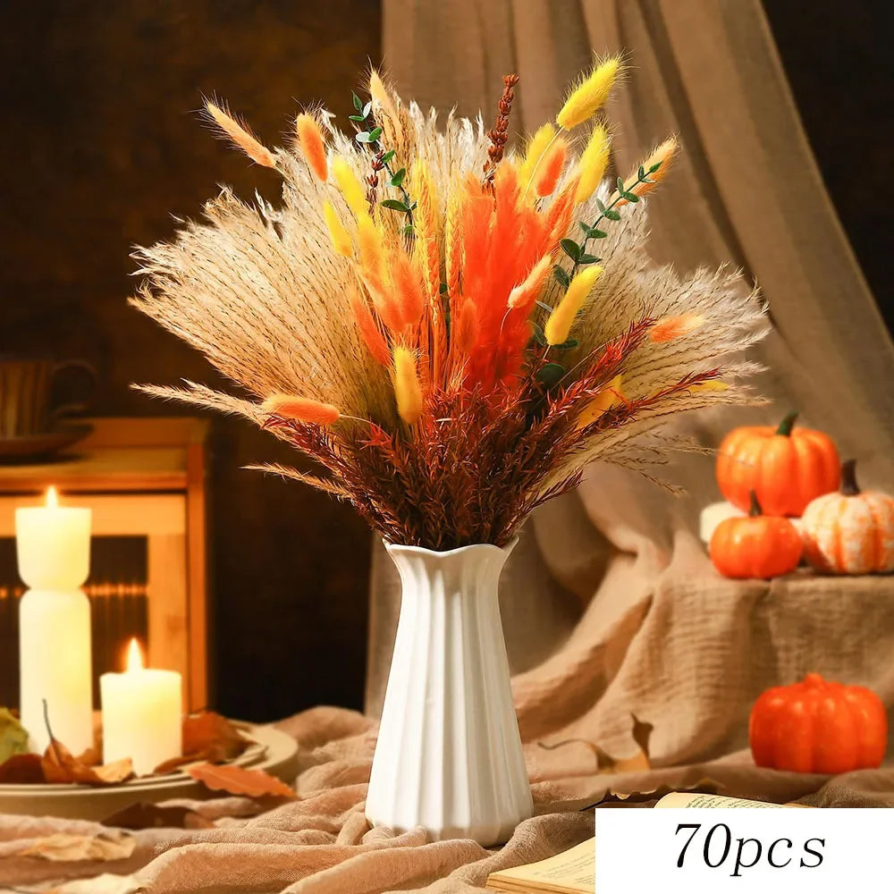 Dried Pampas Grass & Rabbit Tail Bouquet - Floral Fawna