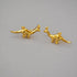 18K Gold Plated Dinosaur Hoops - Floral Fawna