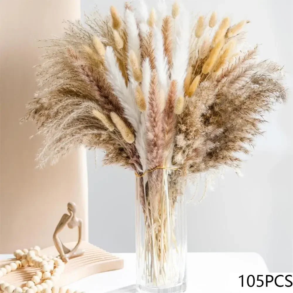 Dried Pampas Grass & Rabbit Tail Bouquet - Floral Fawna