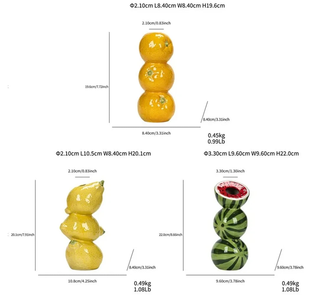 Ceramic Fruits Vase