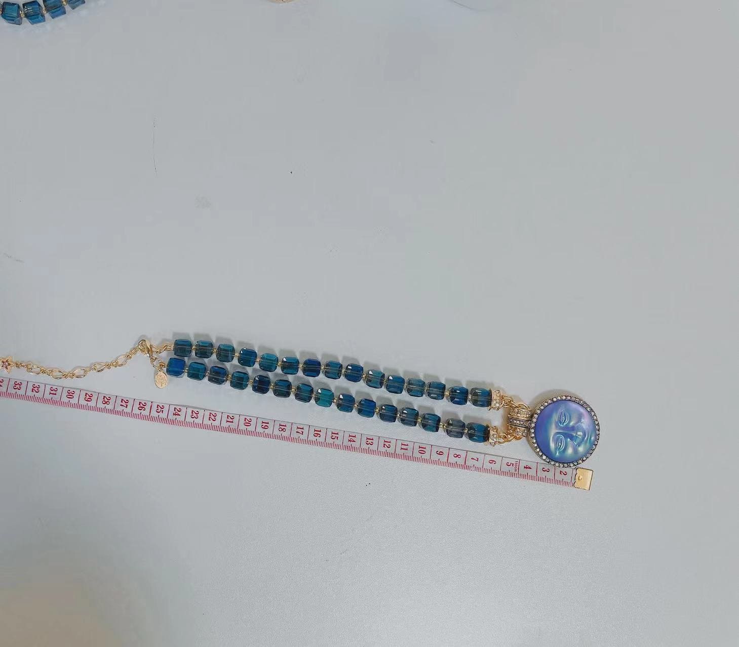 Holographic Moon Face Necklace