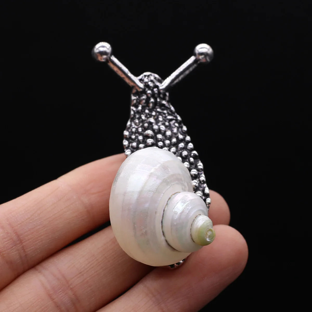 Sea Snail & Conch Shell Brooch - Floral Fawna