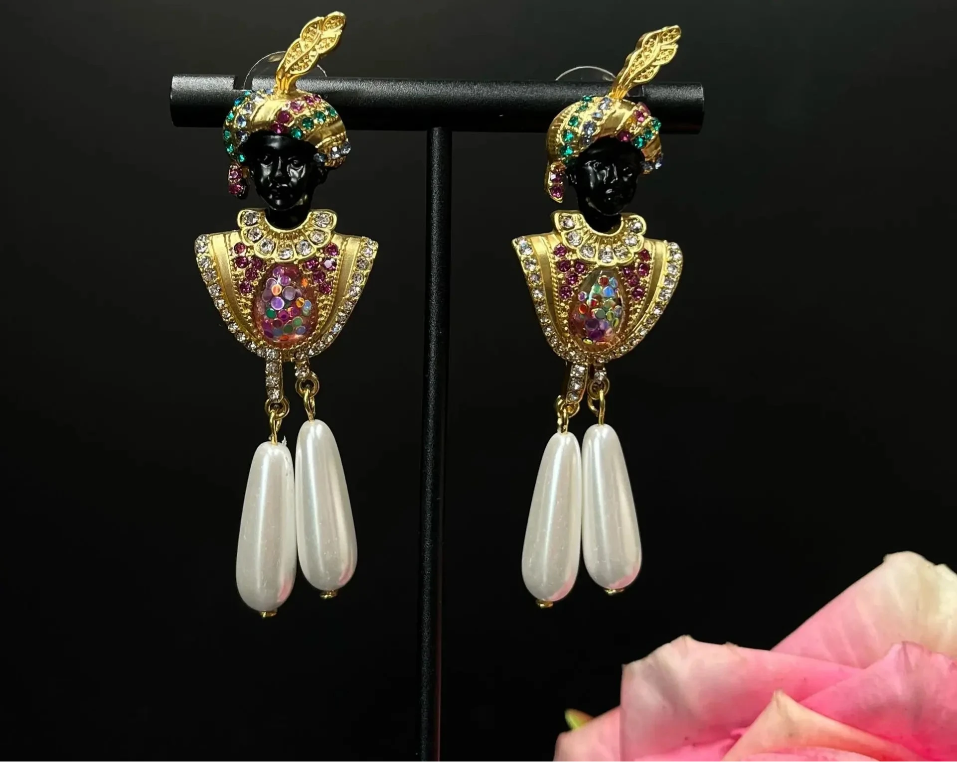Tribal Chief Earrings - Floral Fawna