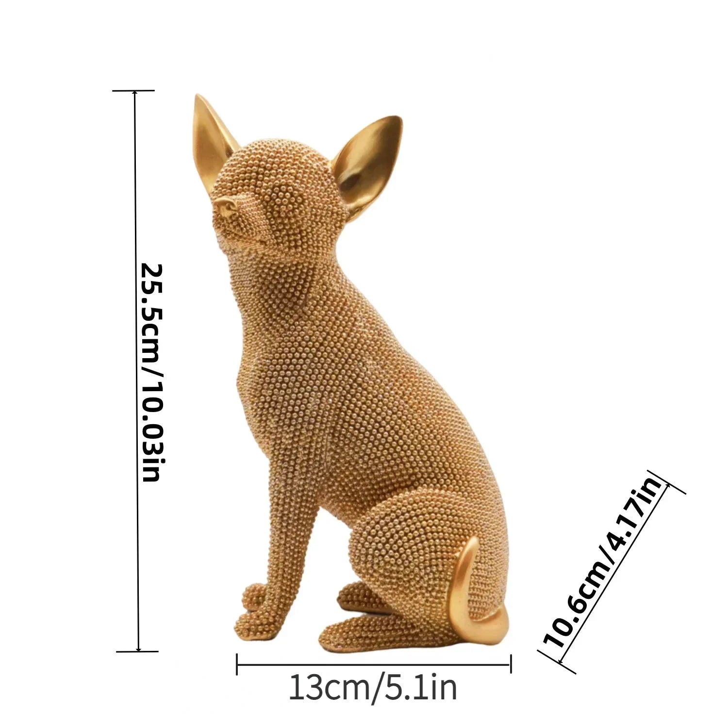 Beaded Chihuahua Sculpture - Floral Fawna