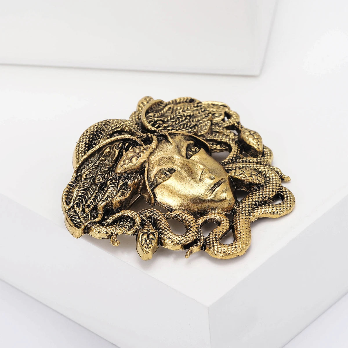 Greek Medusa Brooch - Floral Fawna
