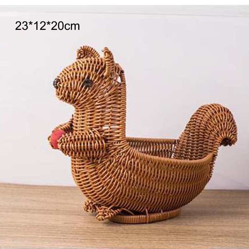 Rattan Animal Fruit Basket