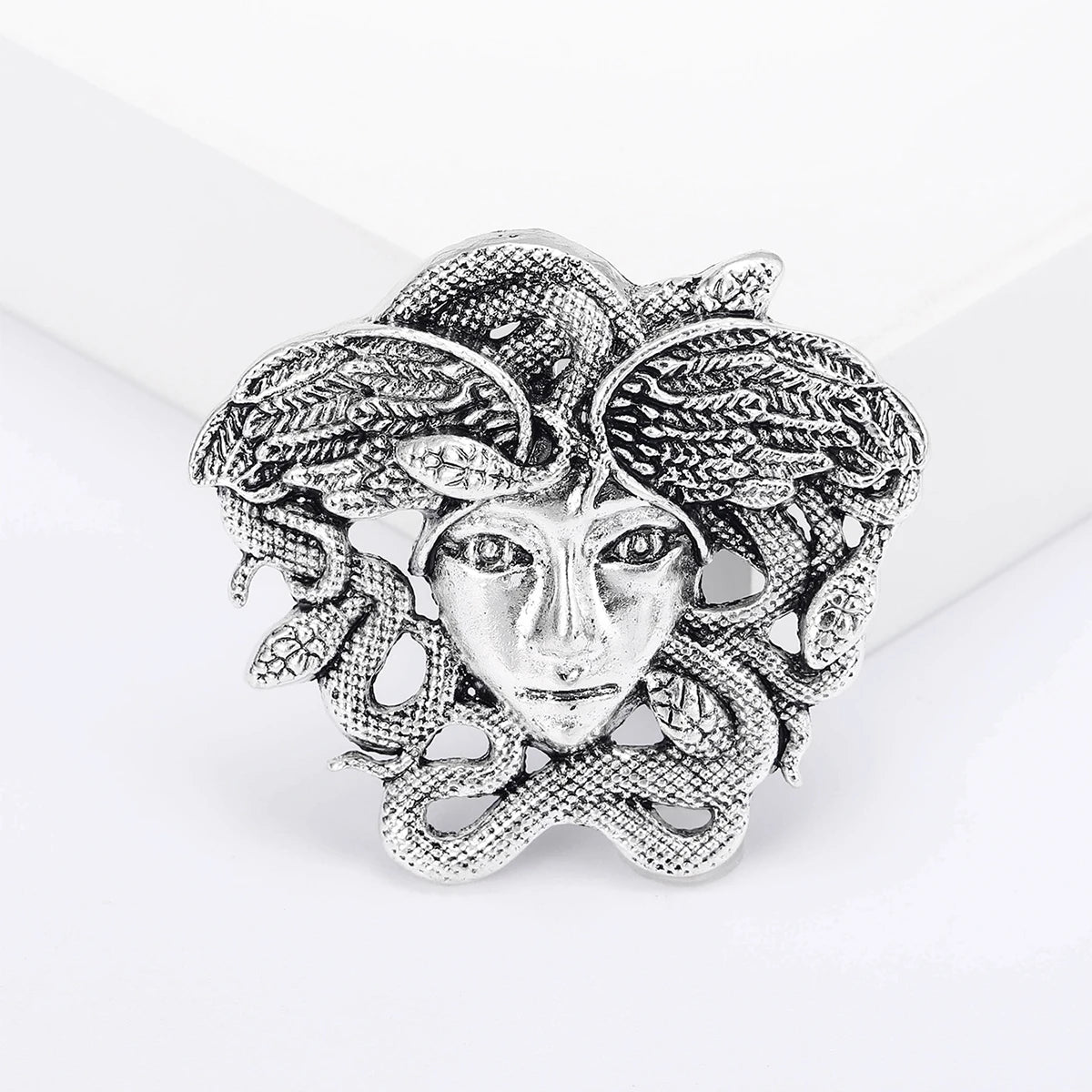 Greek Medusa Brooch - Floral Fawna